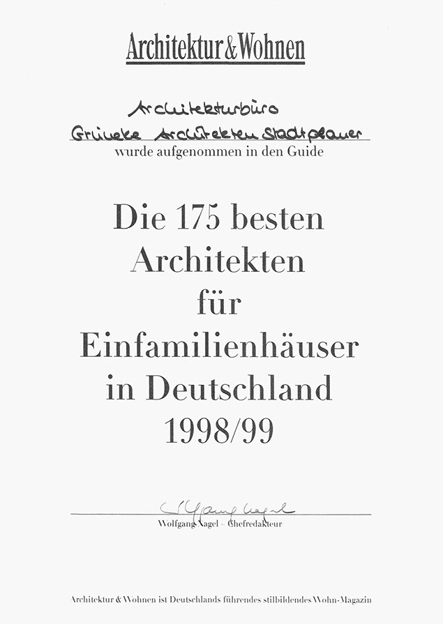 Architektur & Wohnen | Die 175 besten Architekten für Einfamilienhäuser in Deutschland